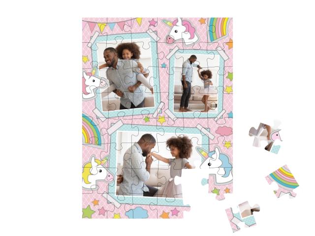 „Sticker-Glück“ in Hochformat Collage